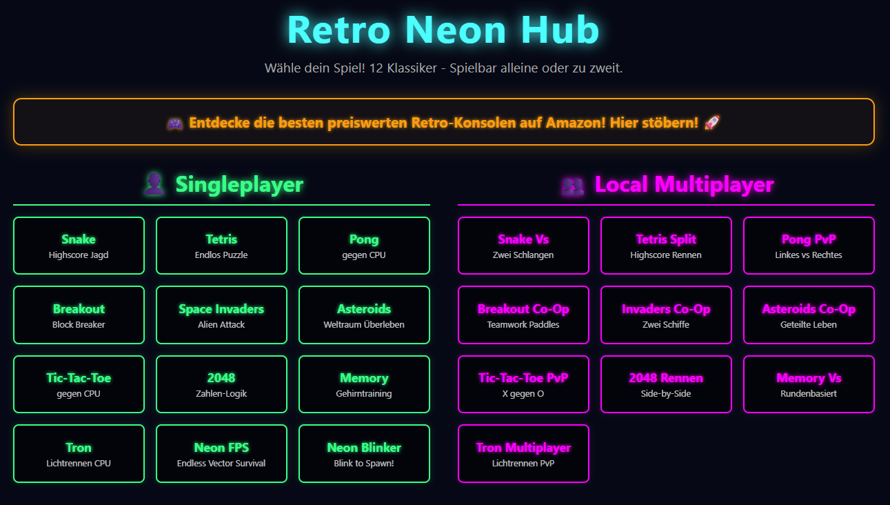WebGL Retro Games